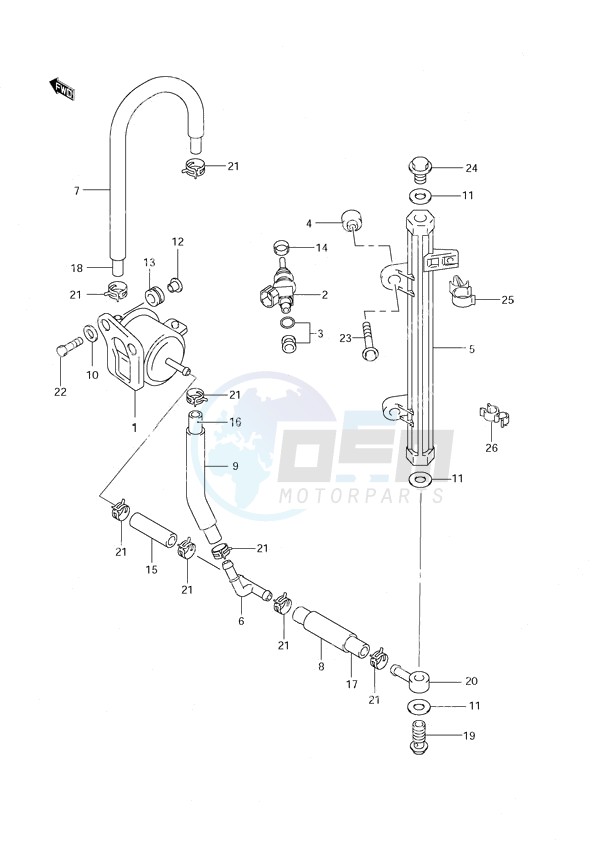 Fuel Injector (S/N 971544 to 97XXXX) blueprint