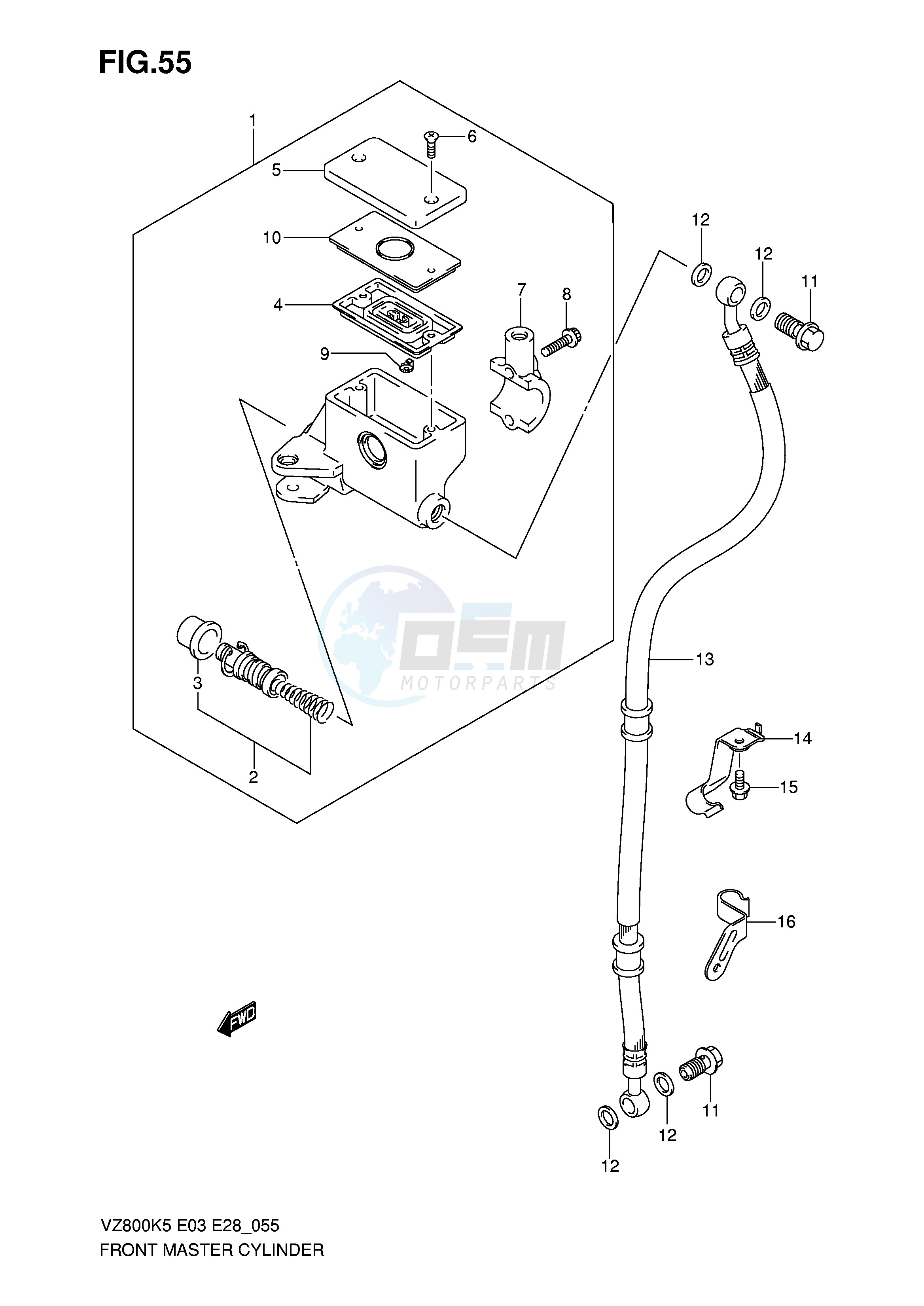 FRONT MASTER CYLINDER (MODEL K5 K6) image