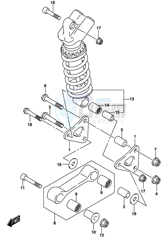 REAR CUSHION LEVER (GSX-R1000RZL8 E21) blueprint