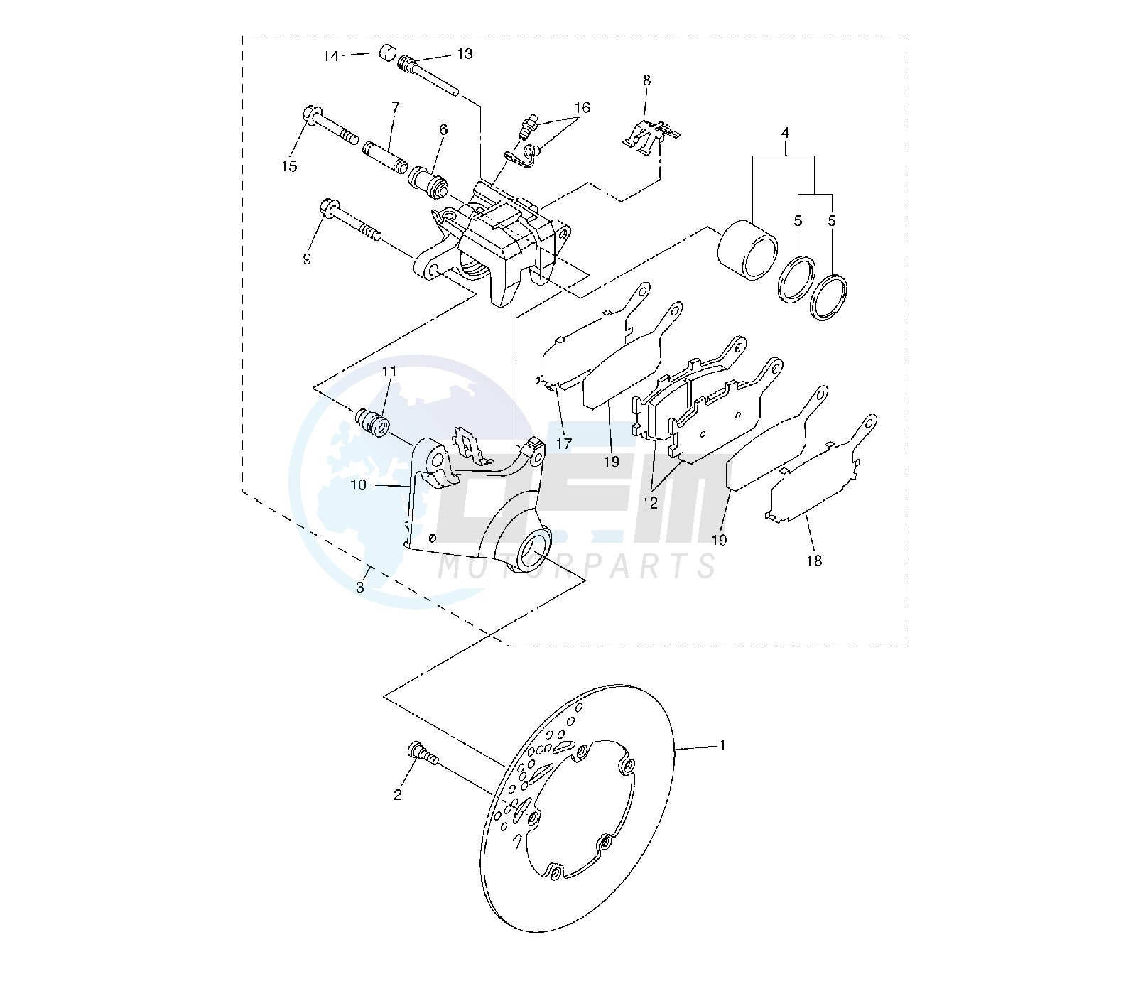 REAR BRAKE CALIPER image