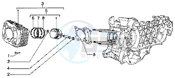 Cylinder - piston - wrist pin unit image