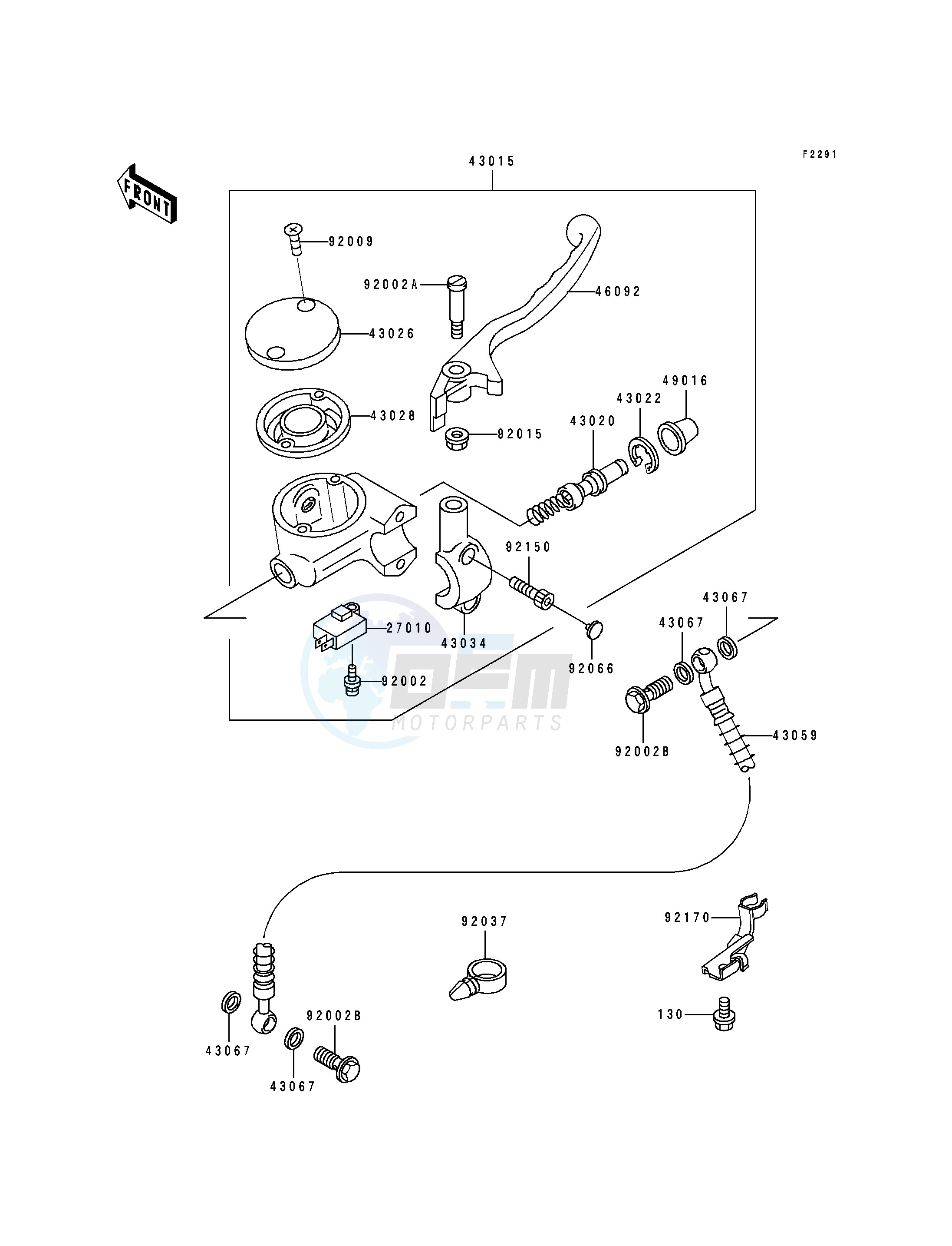 FRONT MASTER CYLINDER blueprint