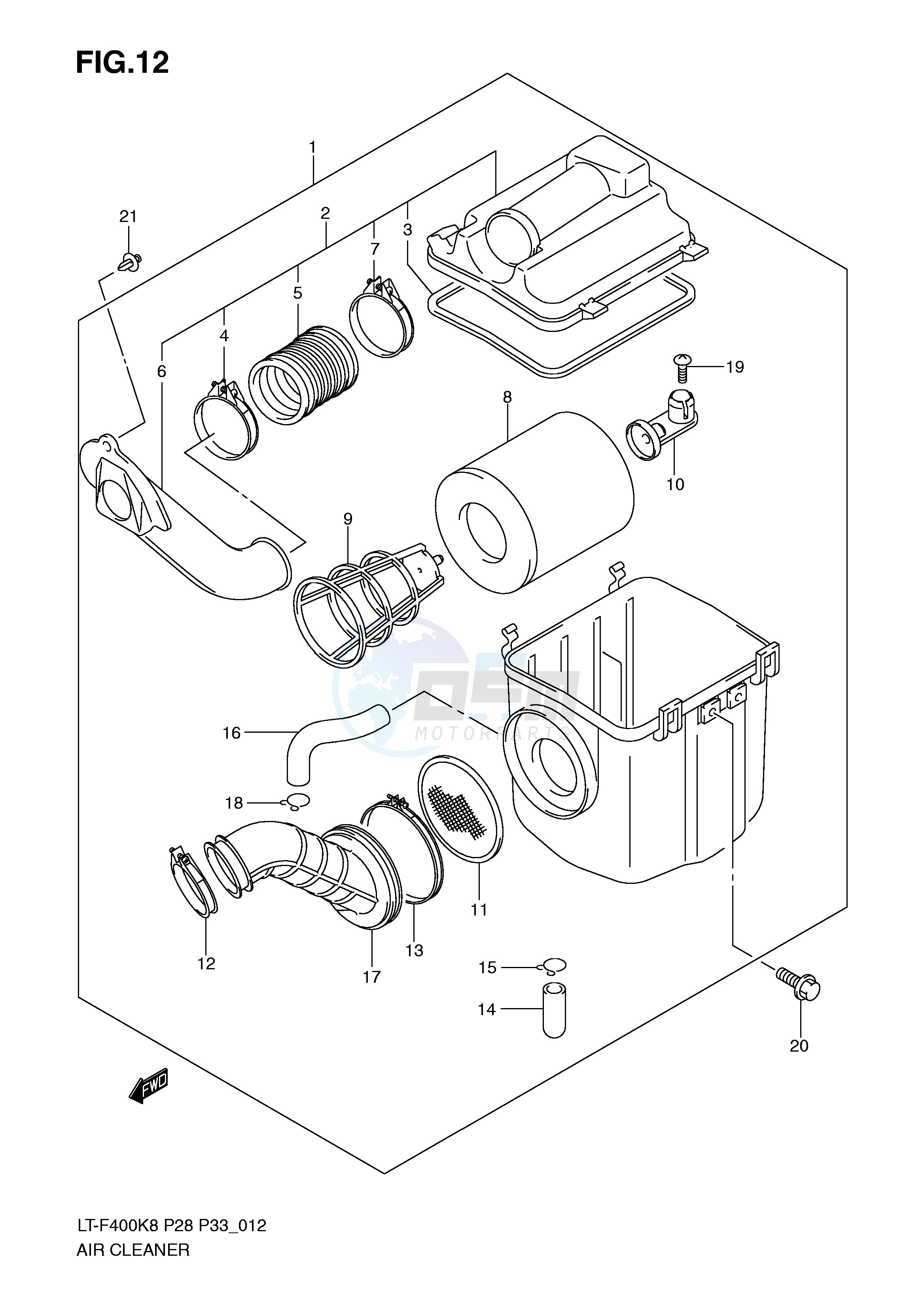 AIR CLEANER (MODEL K8 K9) blueprint