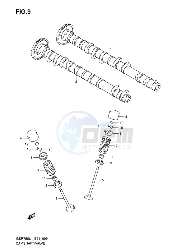 CAMSHAFT-VALVE blueprint