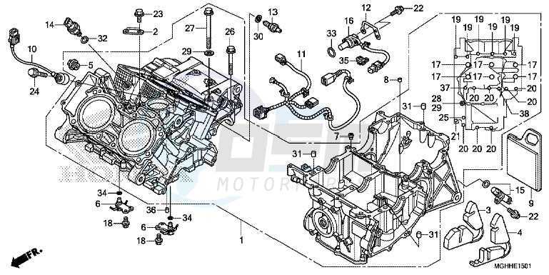 CRANKCASE (VFR1200XD/ XDA/ XDS) image