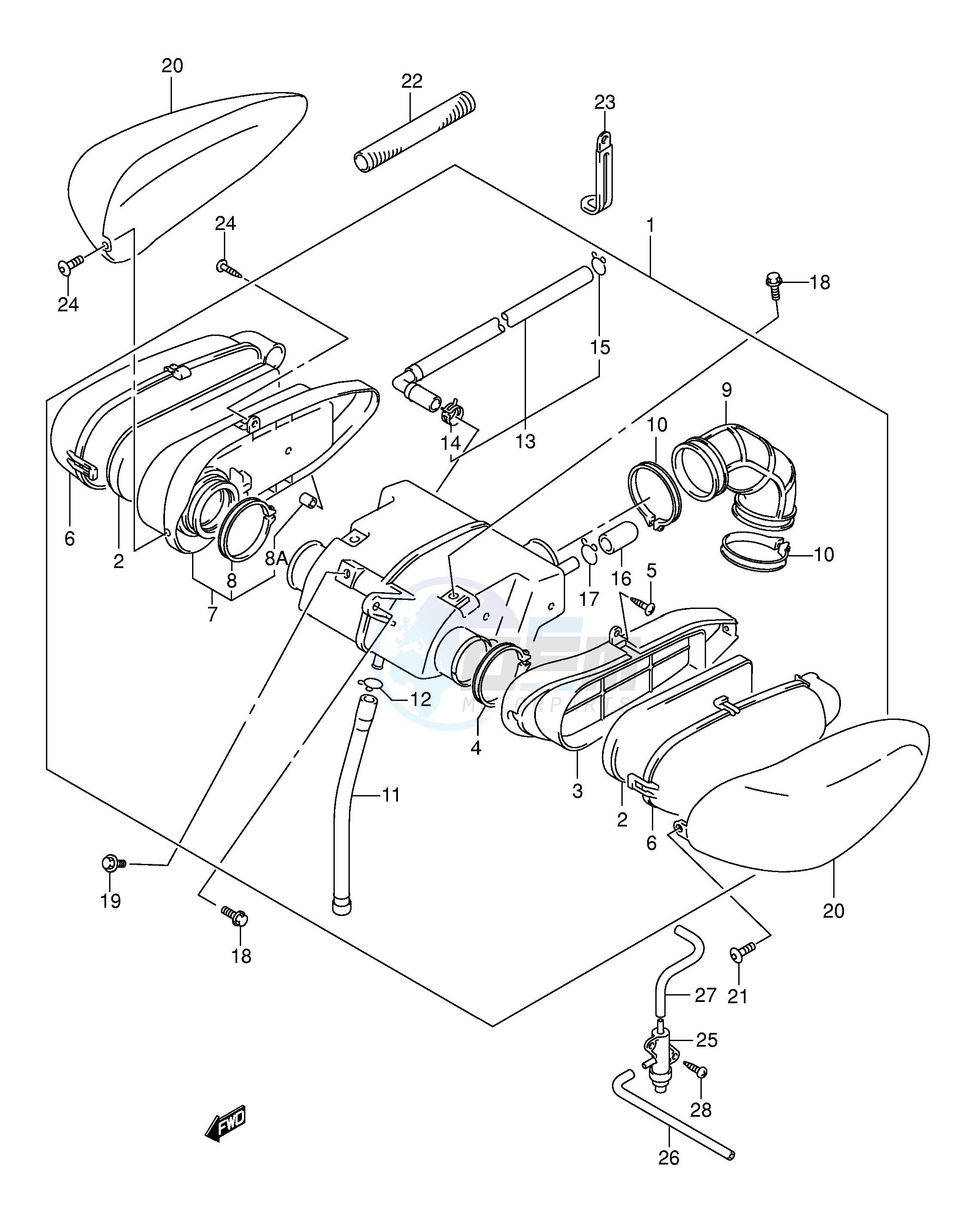 AIR CLEANER (MODEL K2 K3 K4) blueprint