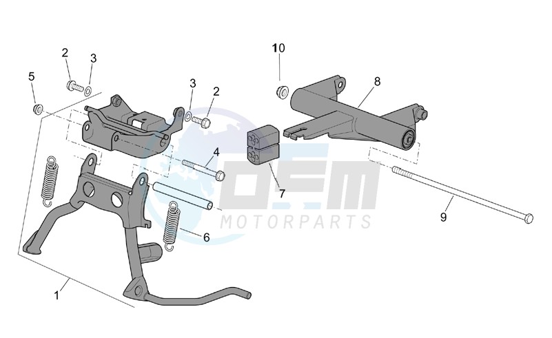 Central stand - Connecting rod blueprint