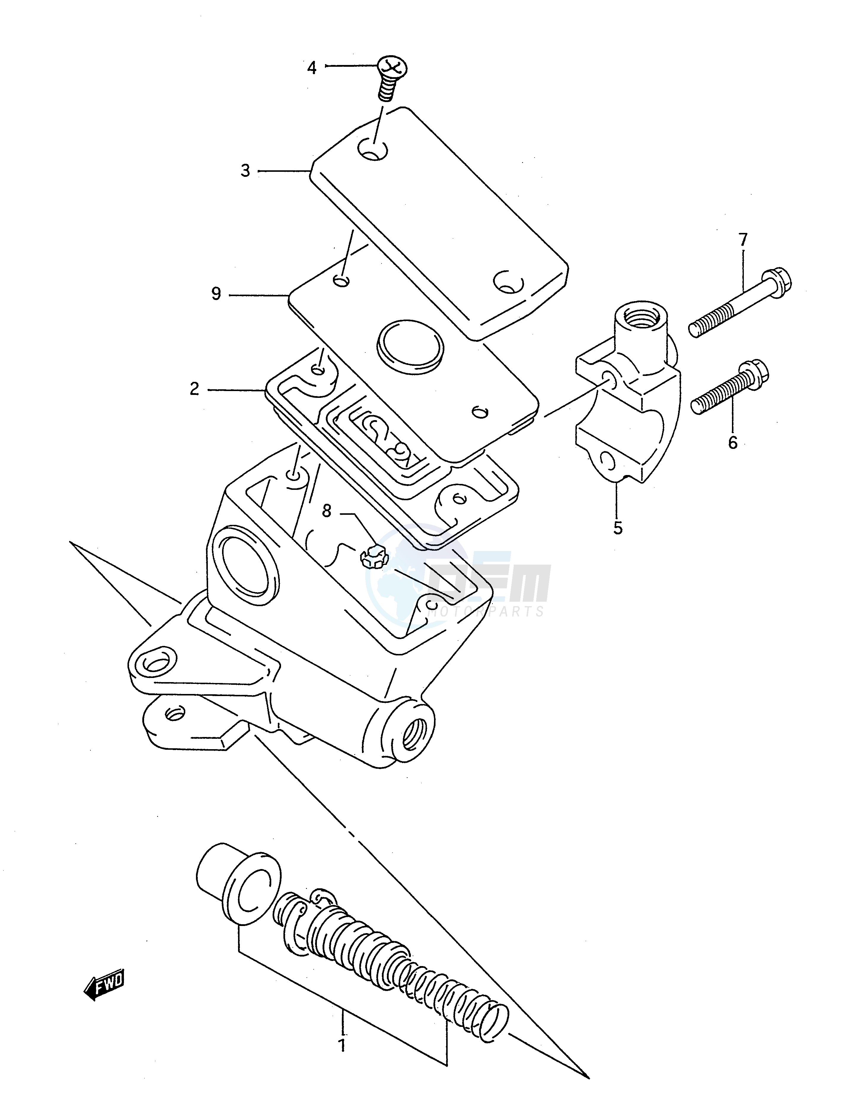 FRONT MASTER CYLINDER (MODEL P) image