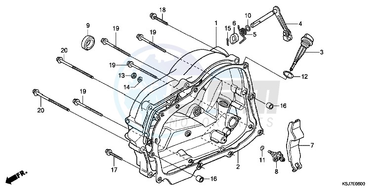 RIGHT CRANKCASE COVER blueprint