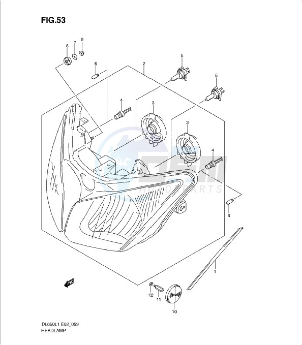 HEADLAMP (DL650L1 E24) image