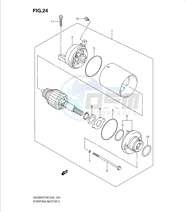 STARTING MOTOR image