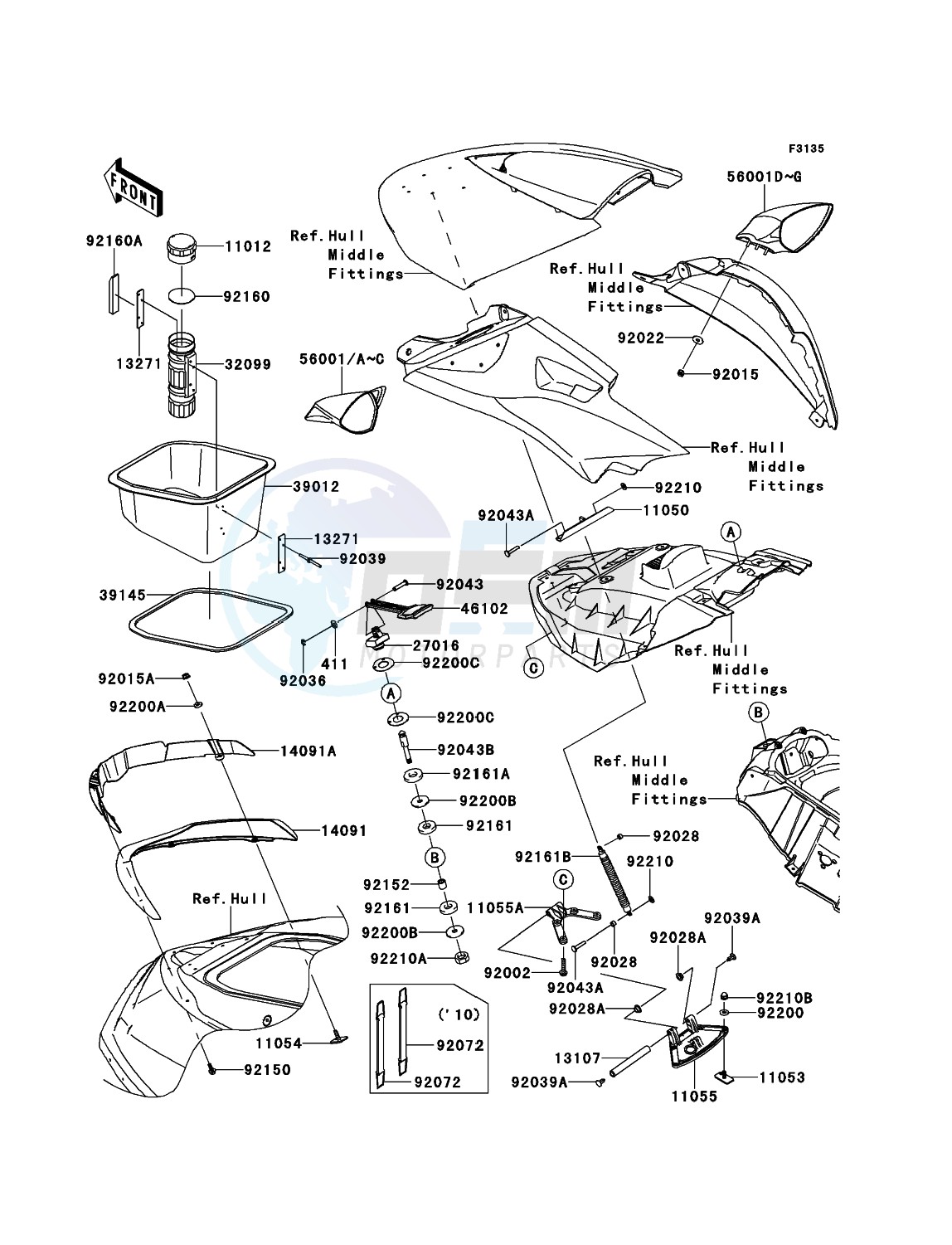 Hull Front Fittings blueprint