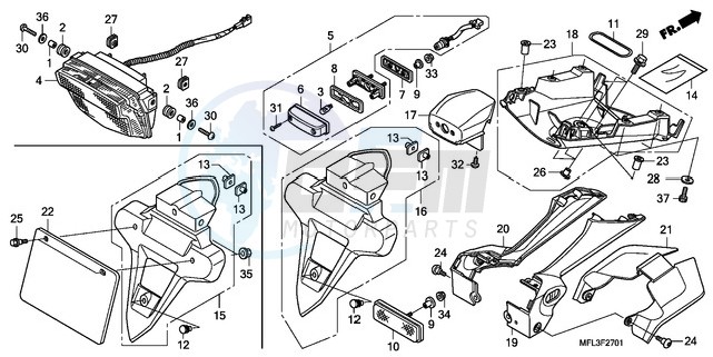 TAILLIGHT (CBR1000RRA/RAA ) blueprint