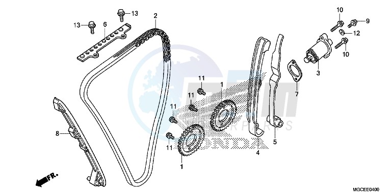 CAM CHAIN/TENSIONER image