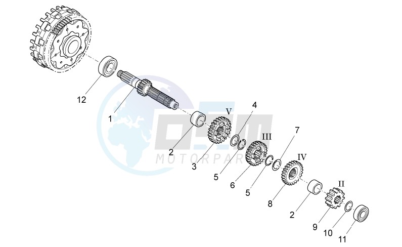 Primary gear shaft image