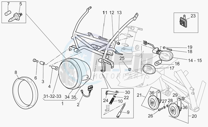 Headlight lm-rc-nc blueprint