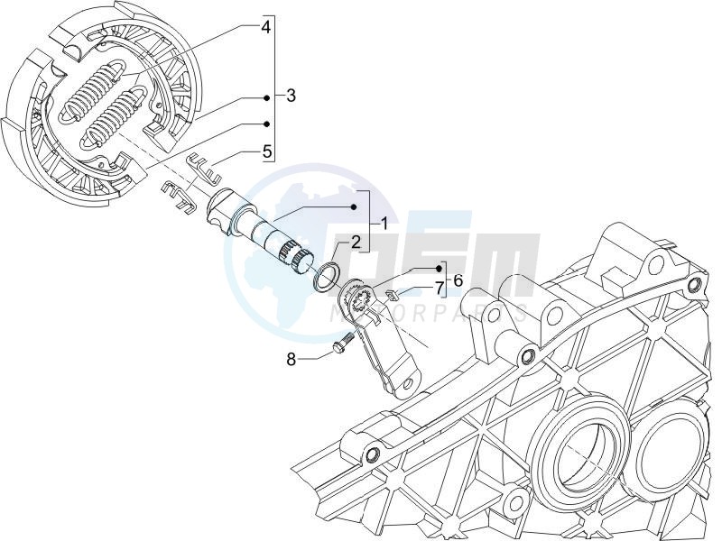 Rear brake - Brake jaw blueprint