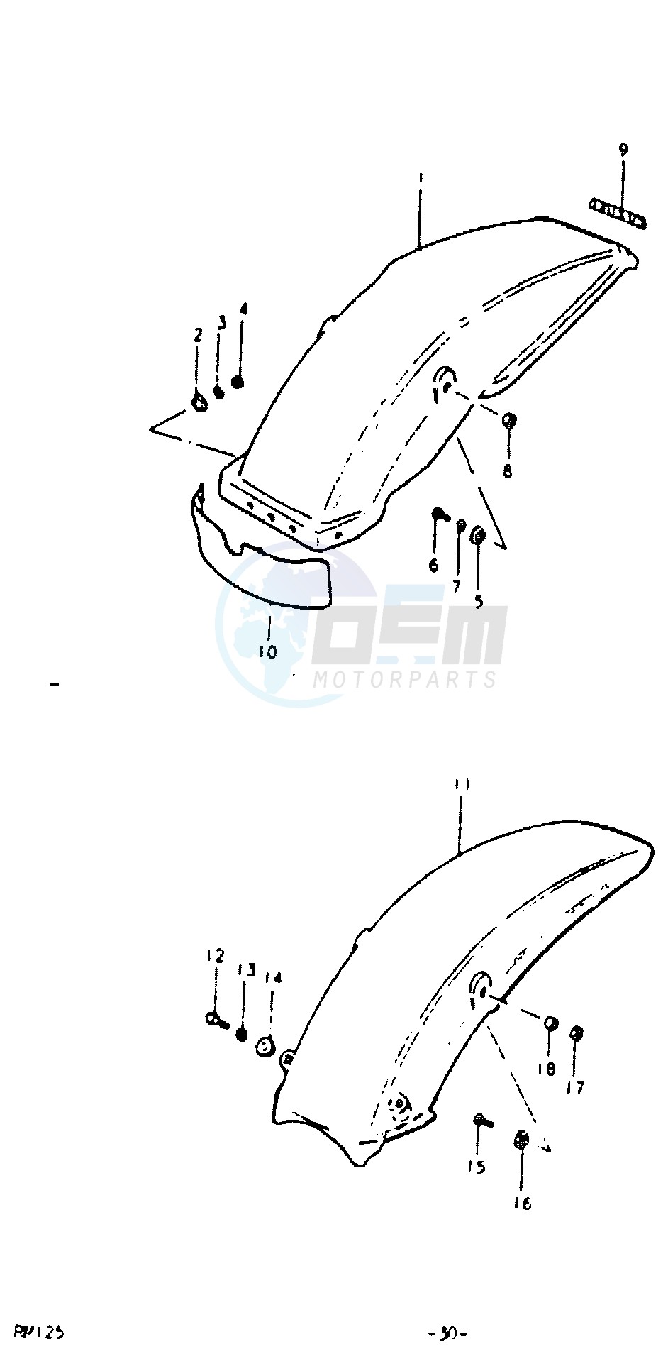 REAR FENDER blueprint