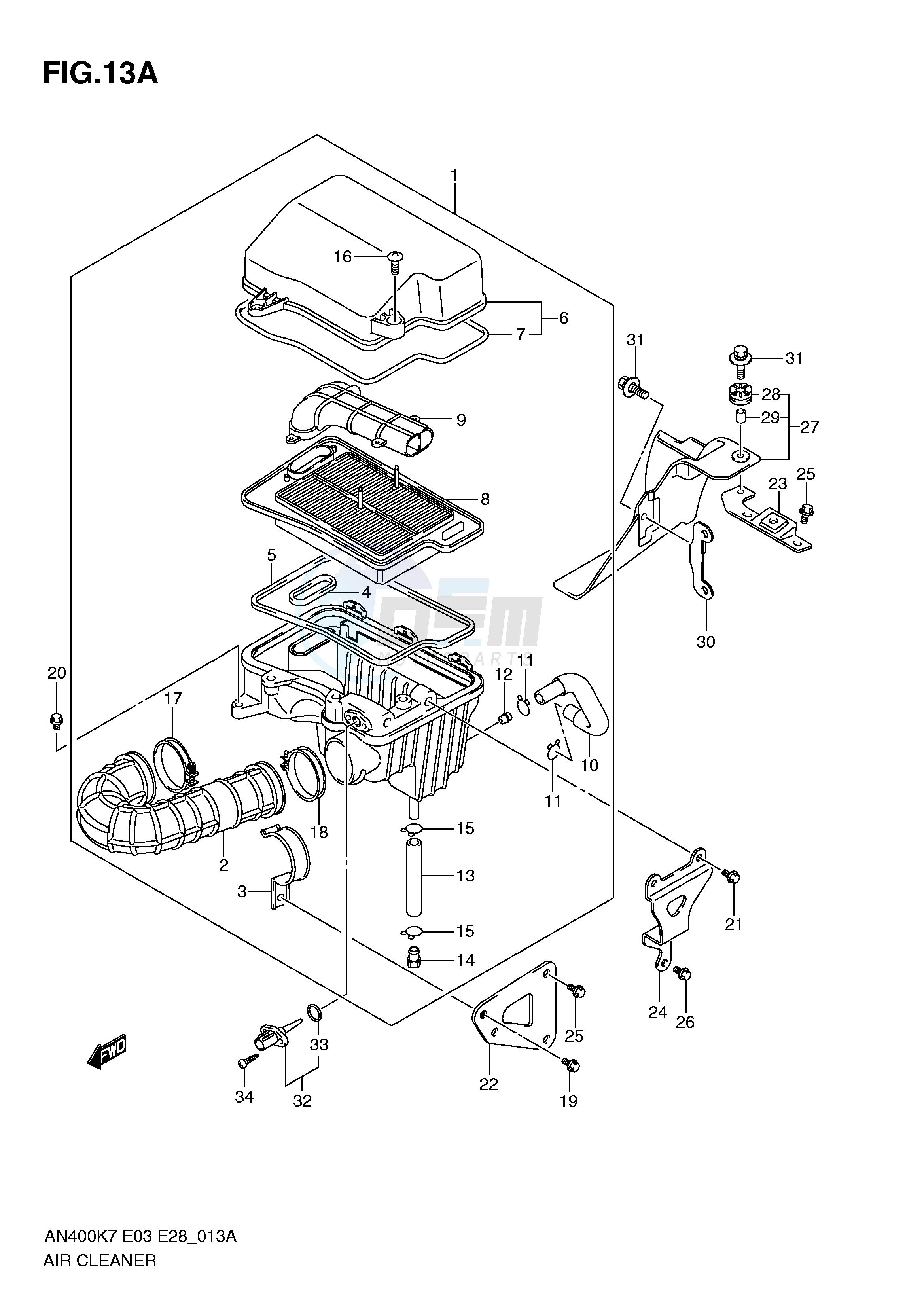 AIR CLEANER (MODEL L0) blueprint