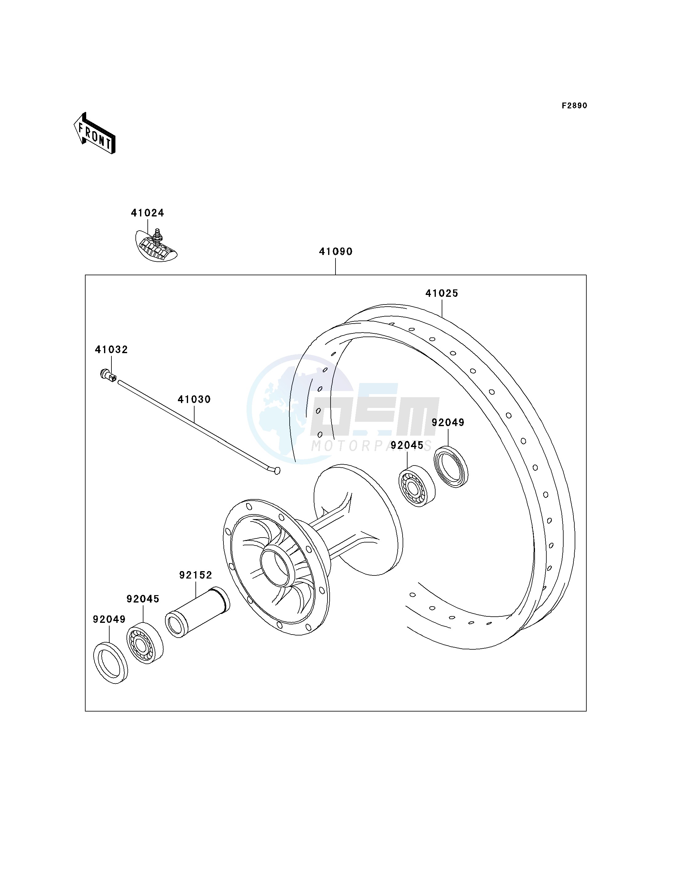 OPTIONAL PARTS-- 20IN FRONT WHEEL- - image