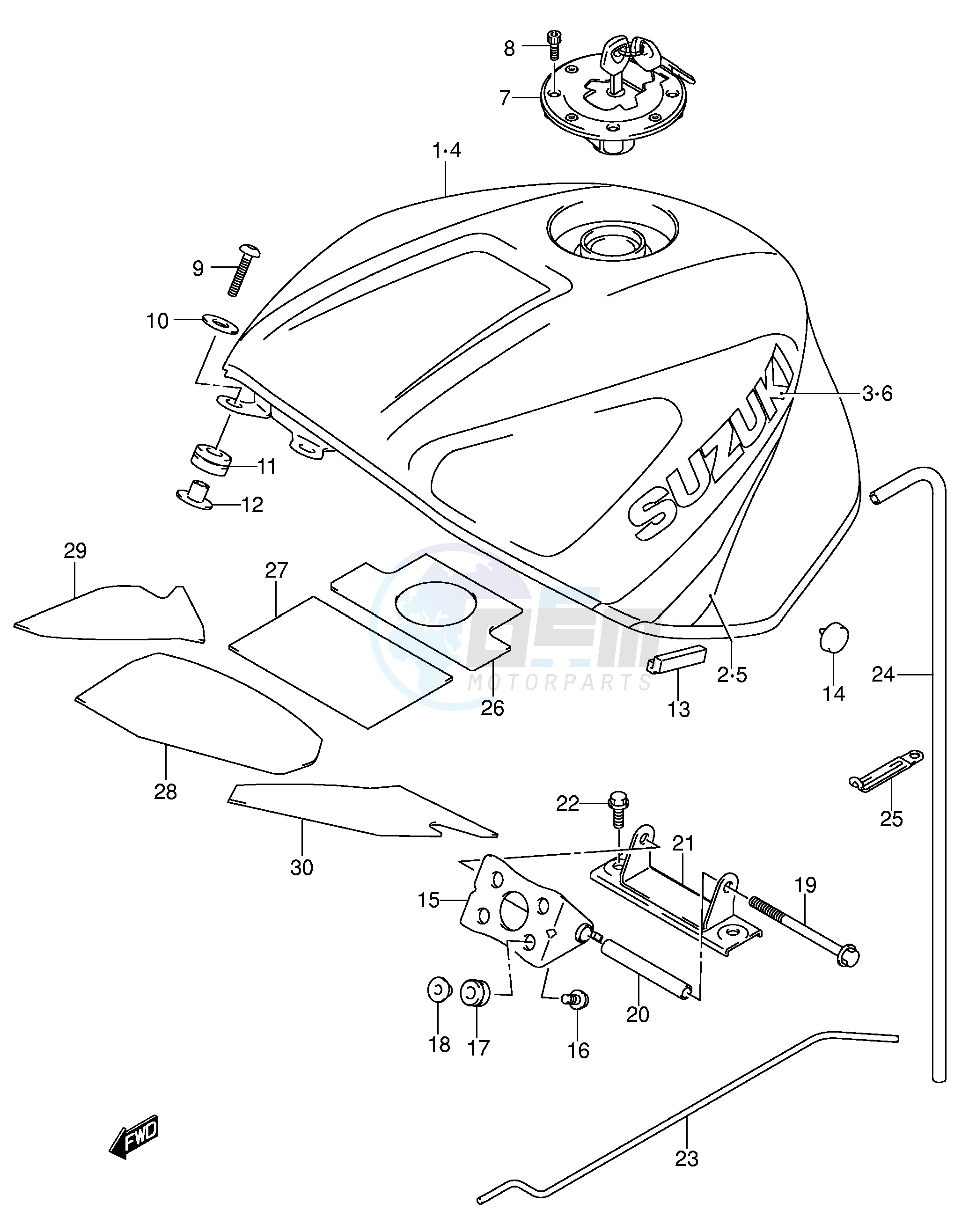 FUEL TANK (MODEL Y) image