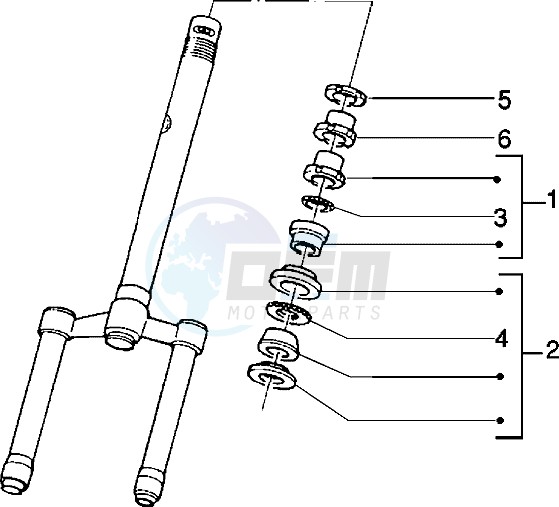 Steering bearing ball tracks image