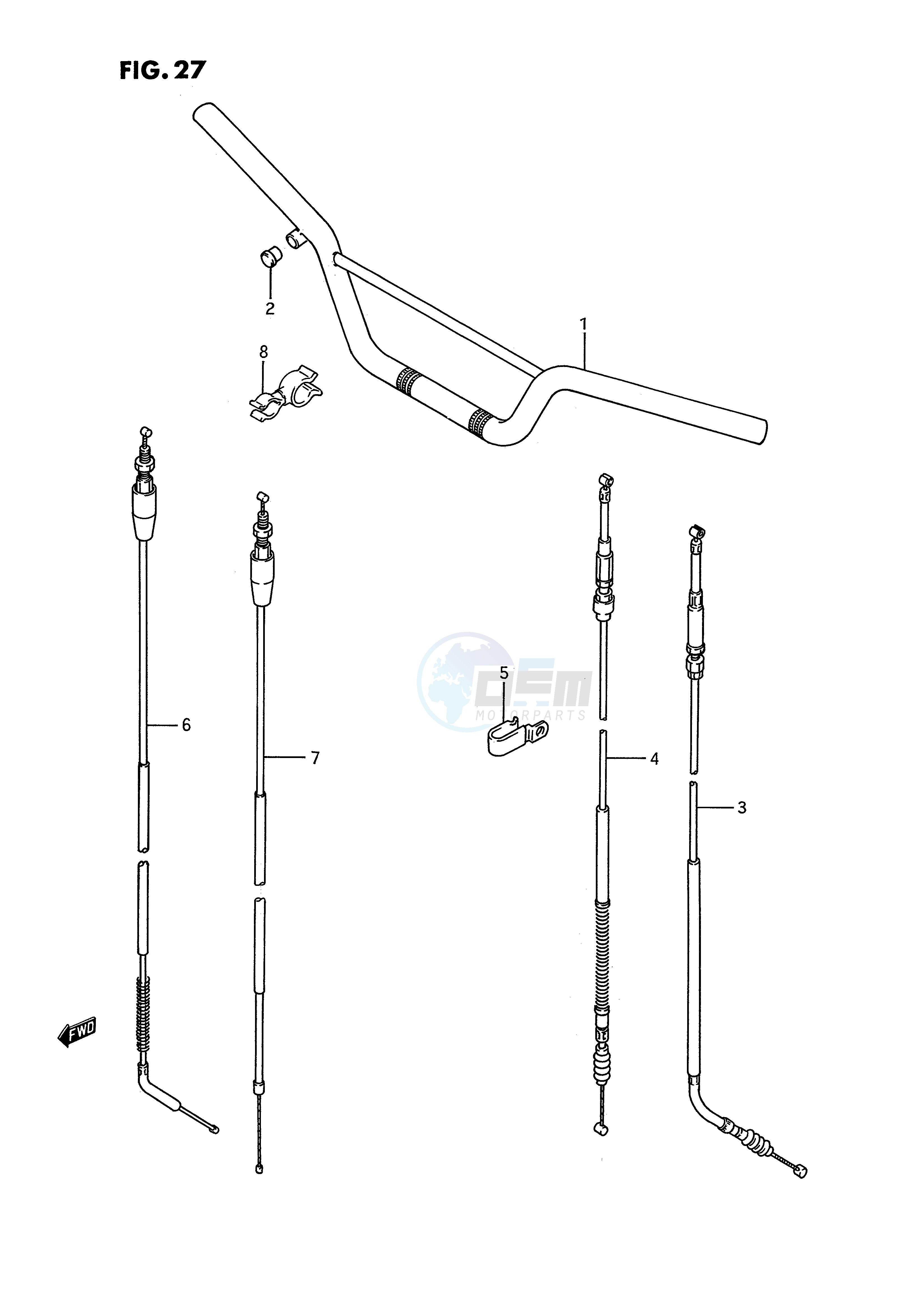 HANDLEBAR - CONTROL CABLE image