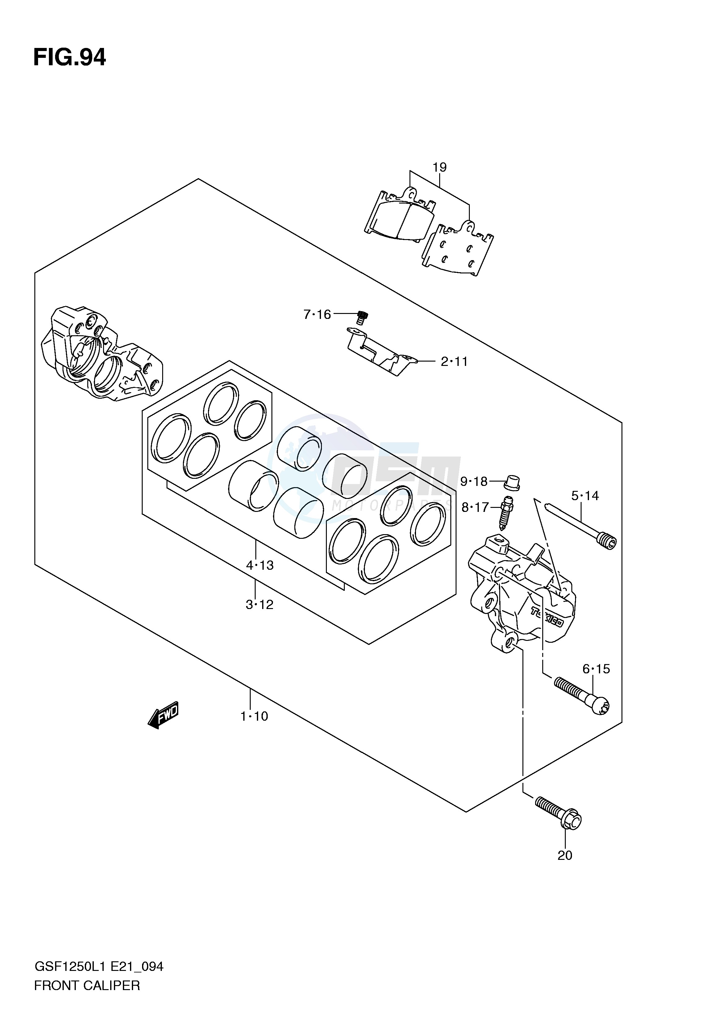 FRONT CALIPER (GSF1250AL1 E24) image