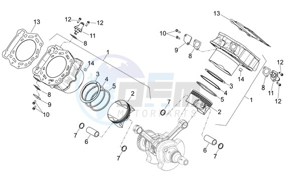 Cylinder with piston image