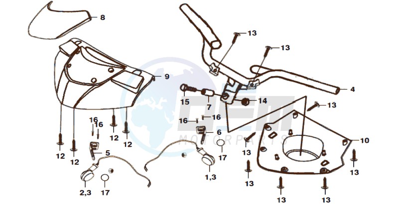 Handle pipe-handle cover blueprint