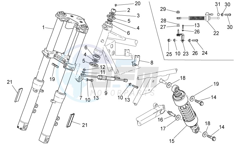 F.fork-R.shock absorber blueprint