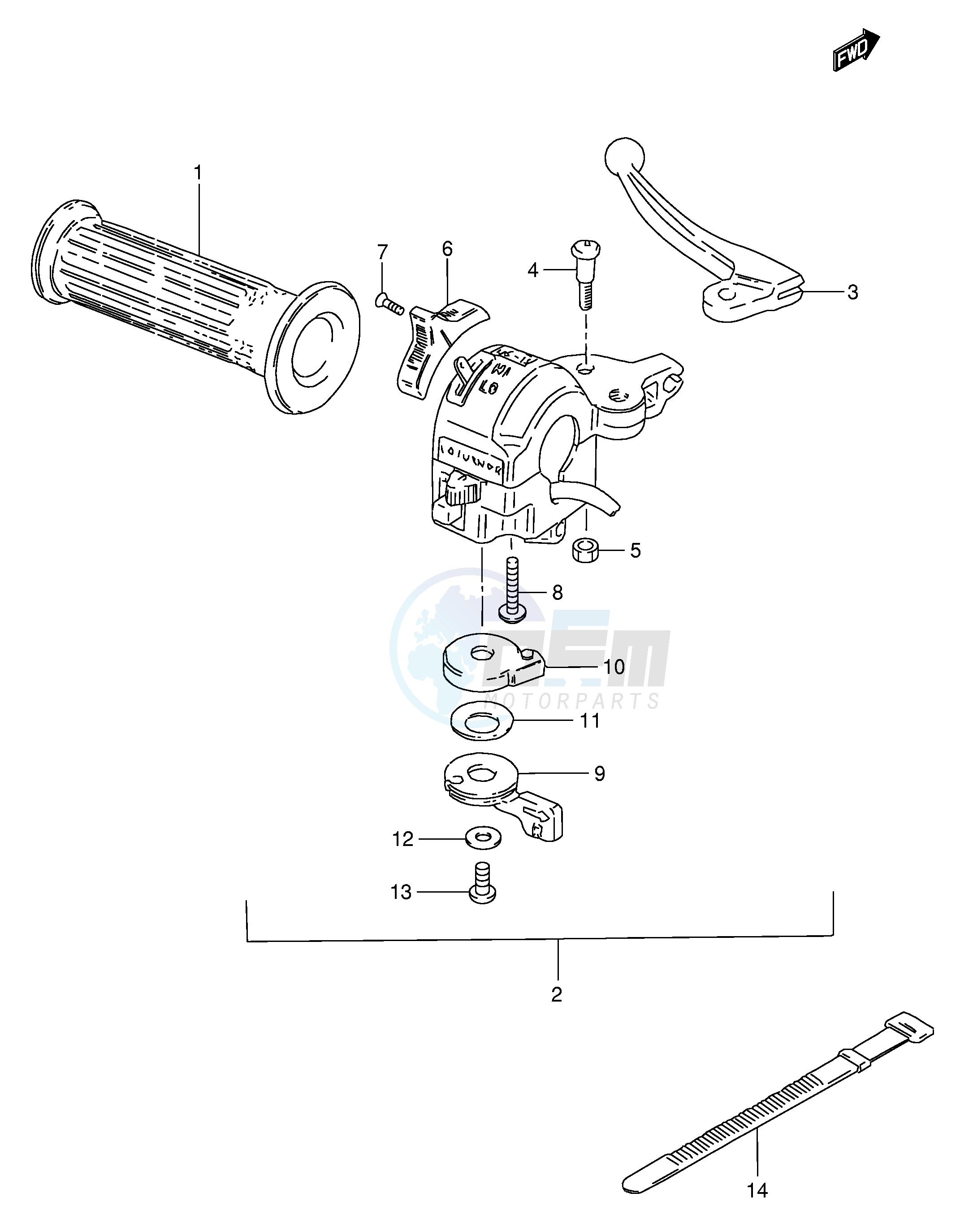 LEFT HANDLE SWITCH (E1,E2,E16,E50) image