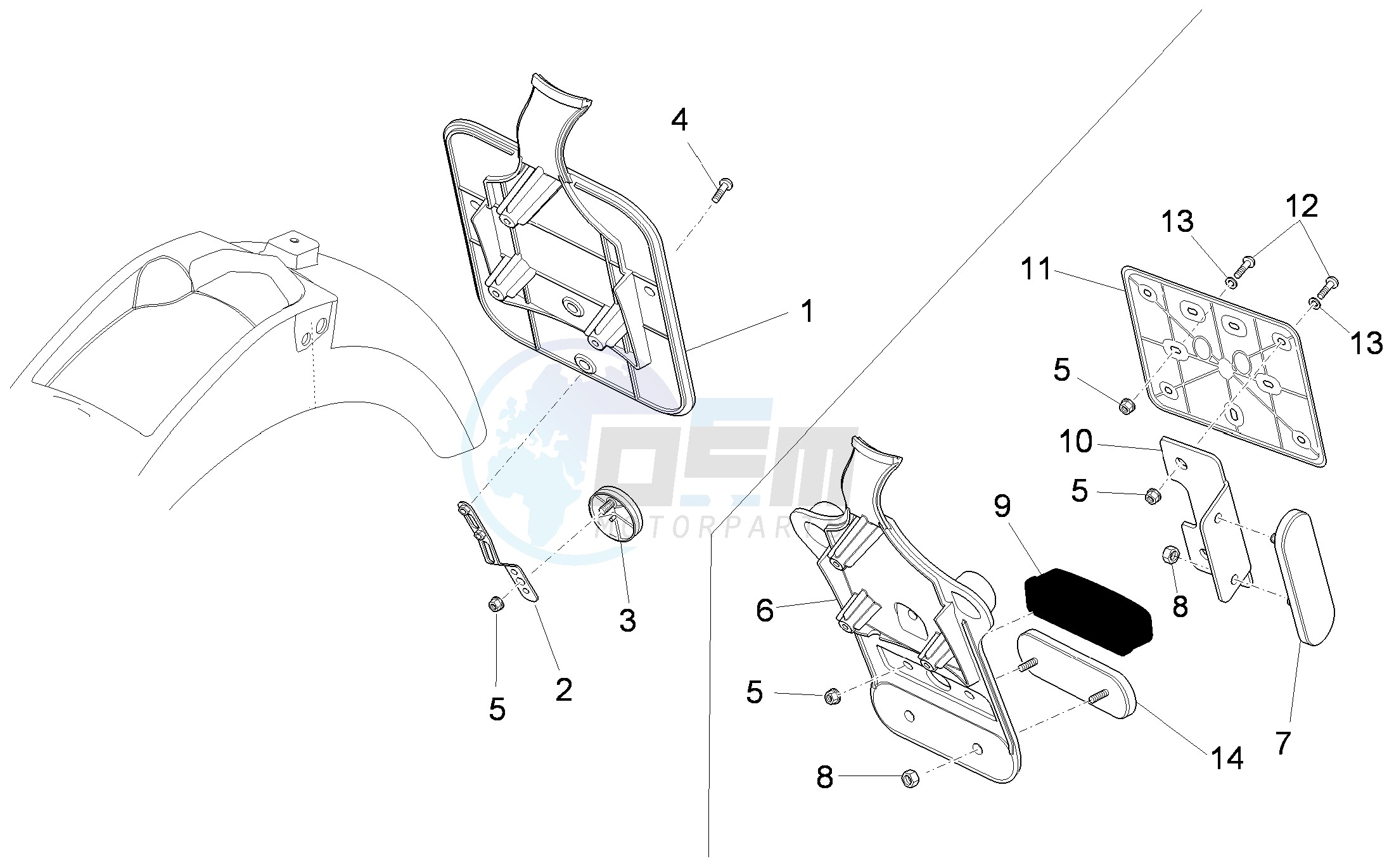 Rear body II- Plate holder blueprint