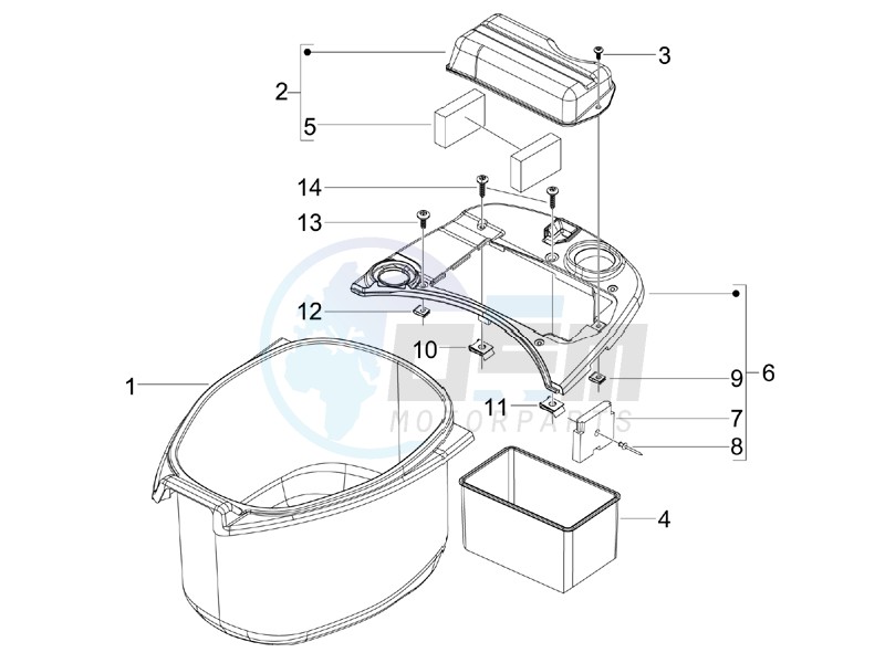 Helmet housing - Undersaddle blueprint