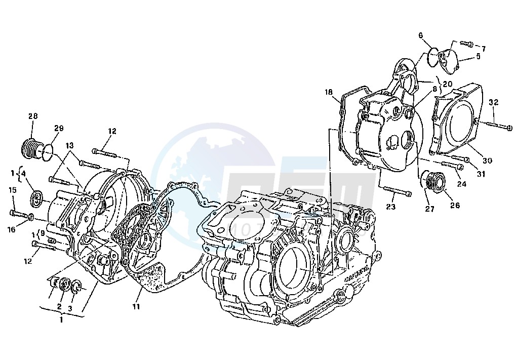 CRANKCASE COVER blueprint