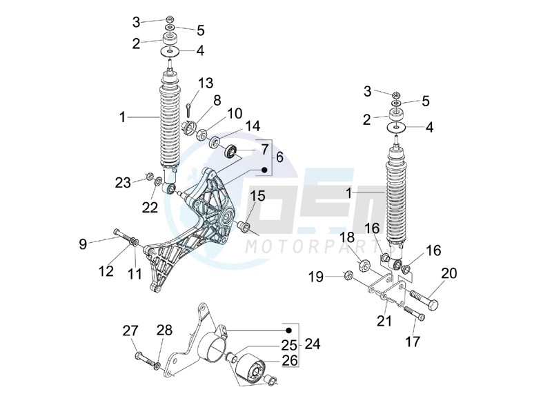 Rear suspension - Shock absorber - s image