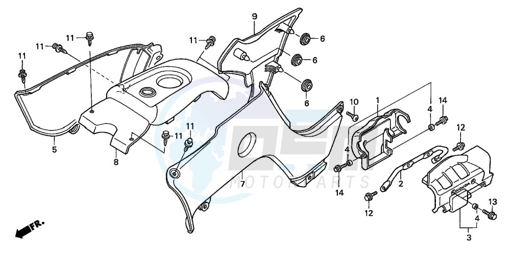 BODY COVER (TRX500FA1/2/3/4) blueprint