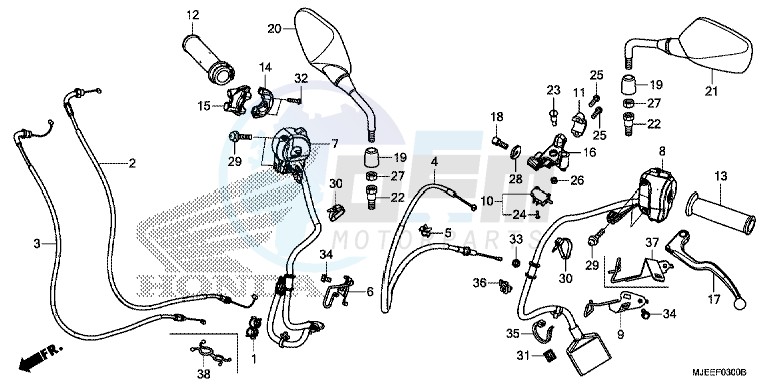 HANDLE LEVER/SWITCH/CABLE/MIRROR image