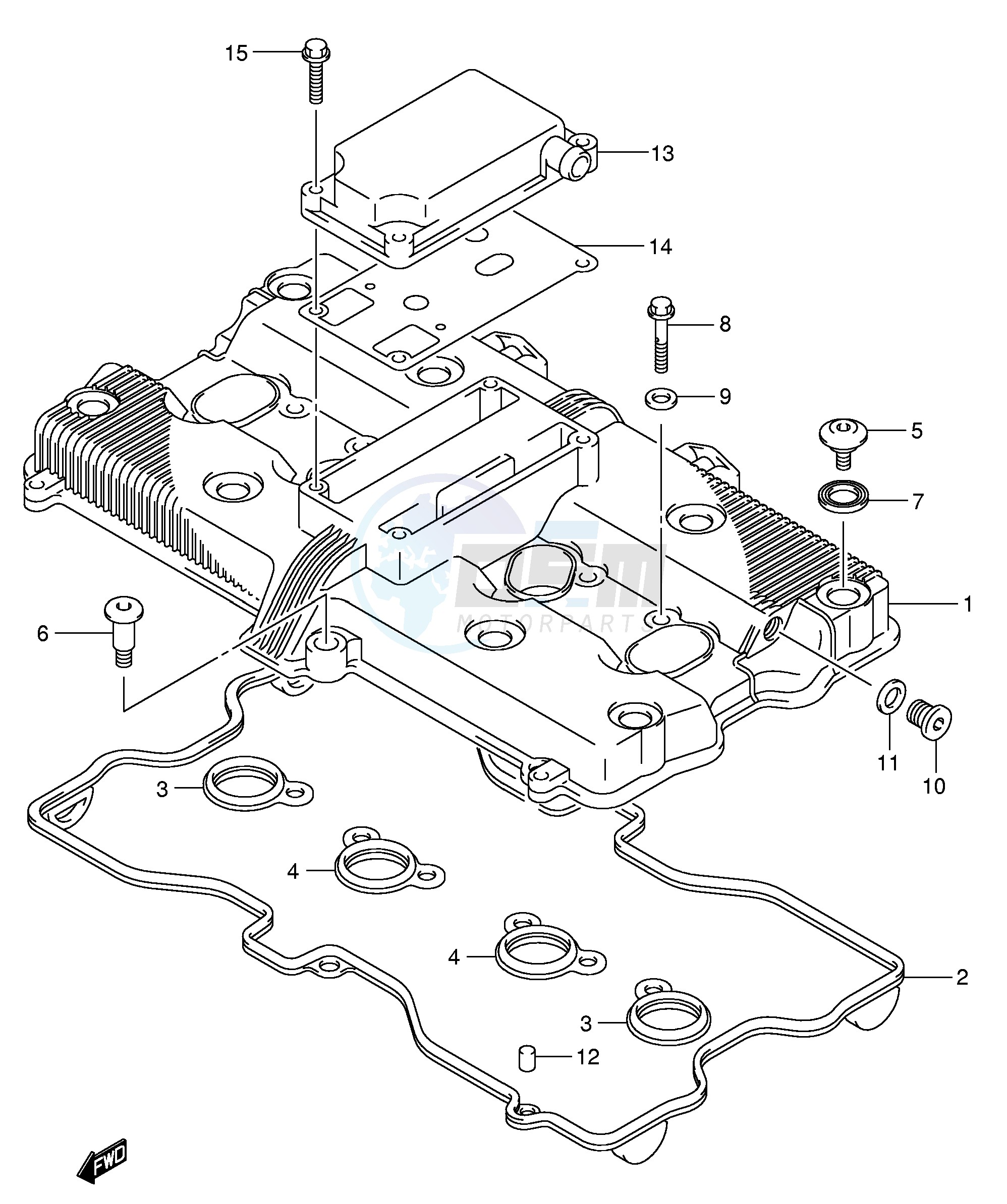 CYLINDER HEAD COVER blueprint