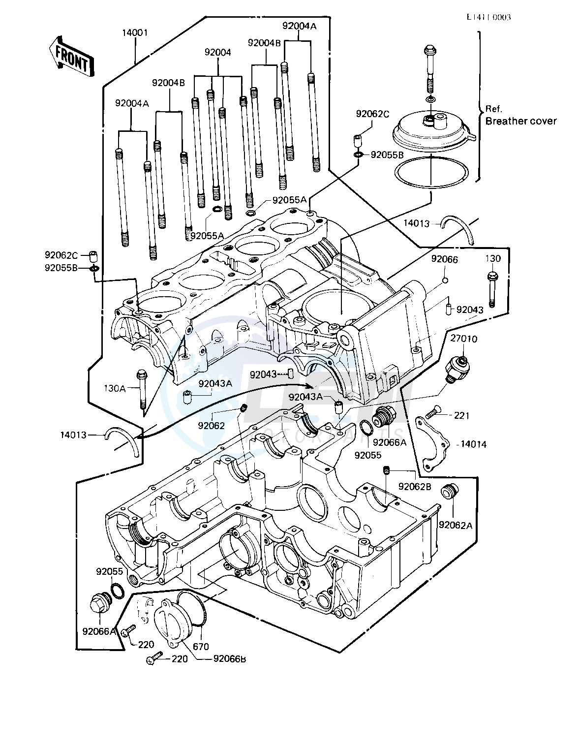 CRANKCASE -- 83 H3- - image