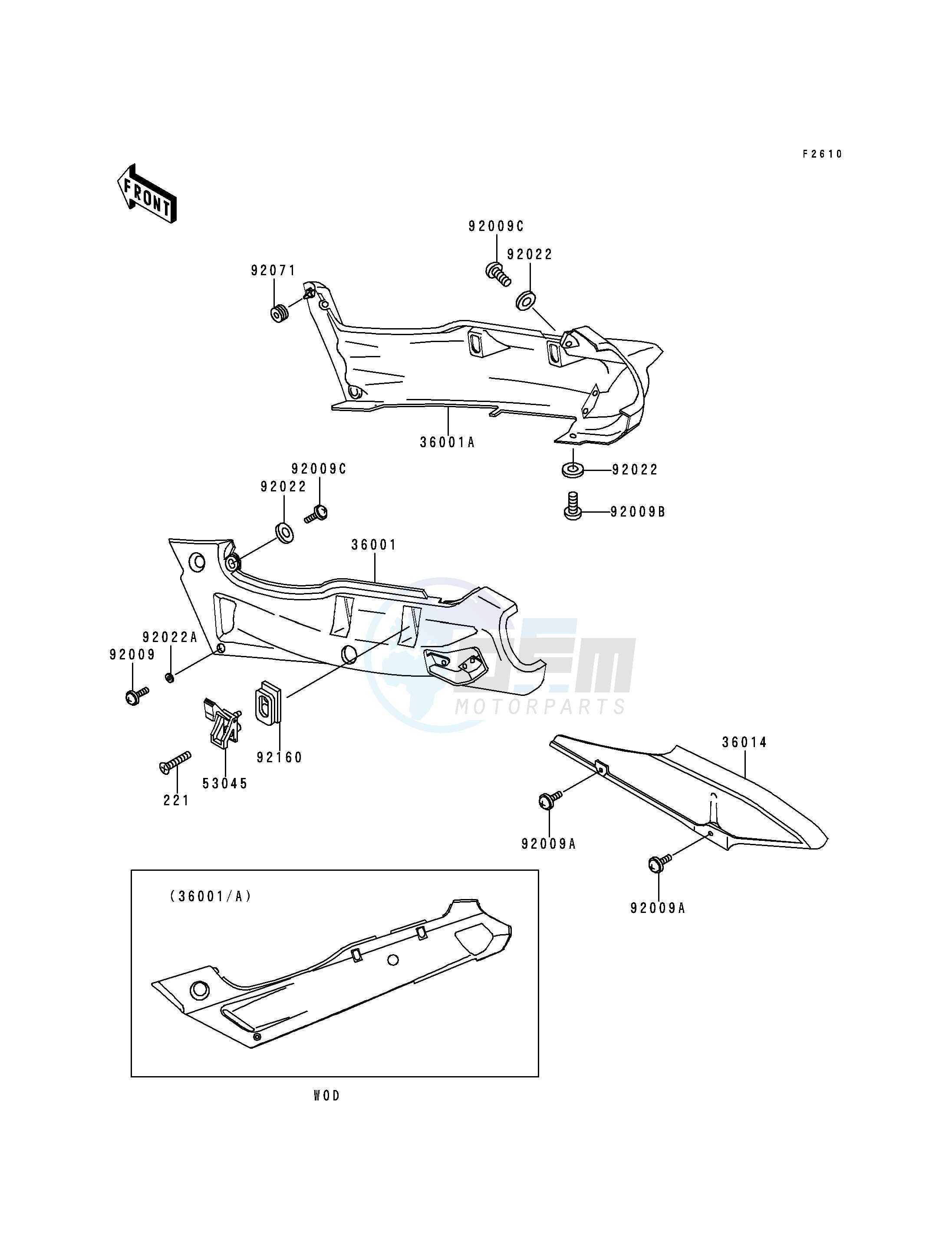 SIDE COVERS_CHAIN COVER -- ZX600-E4- - blueprint
