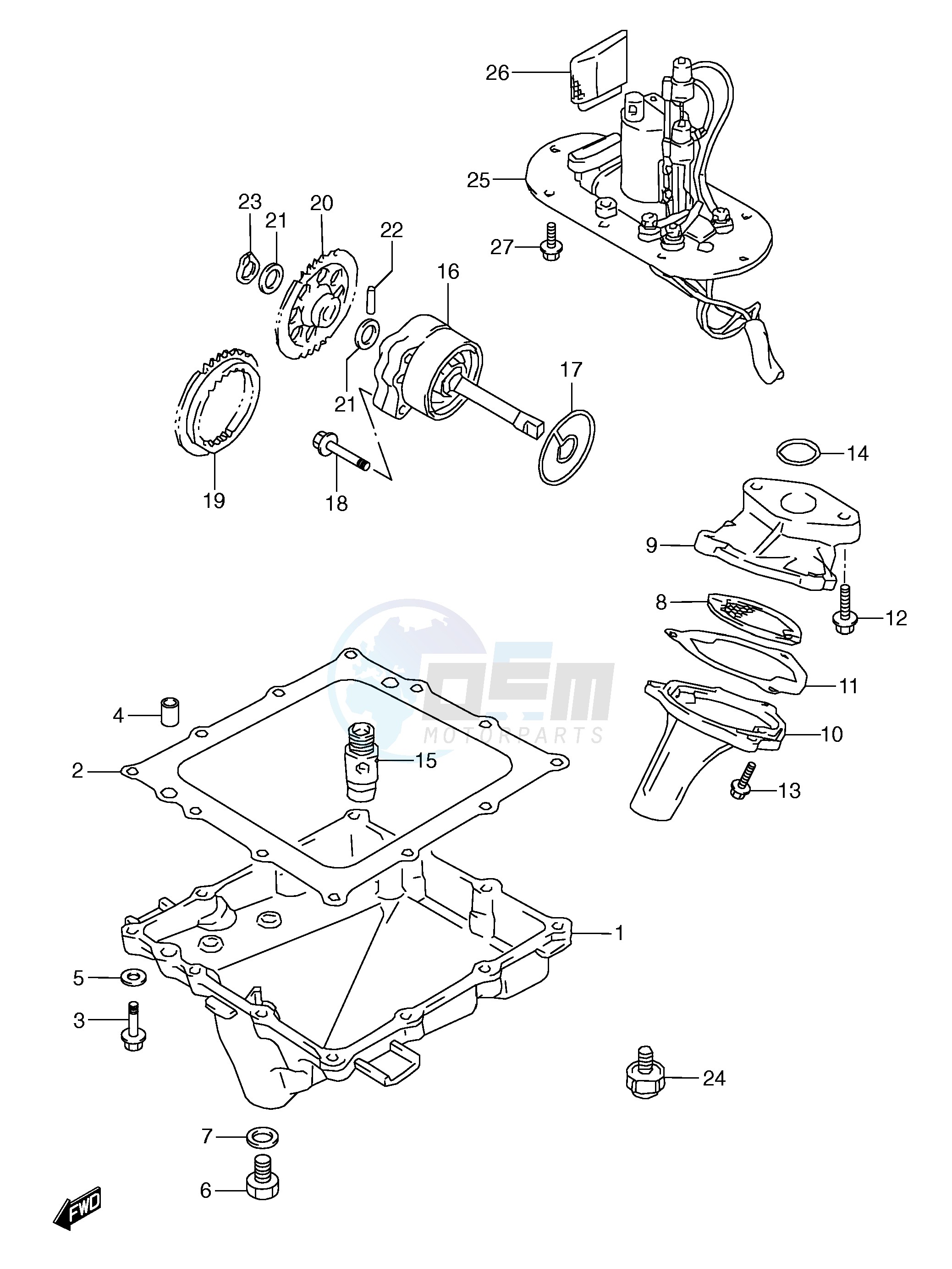 OIL PAN - OIL PUMP - FUEL PUMP image