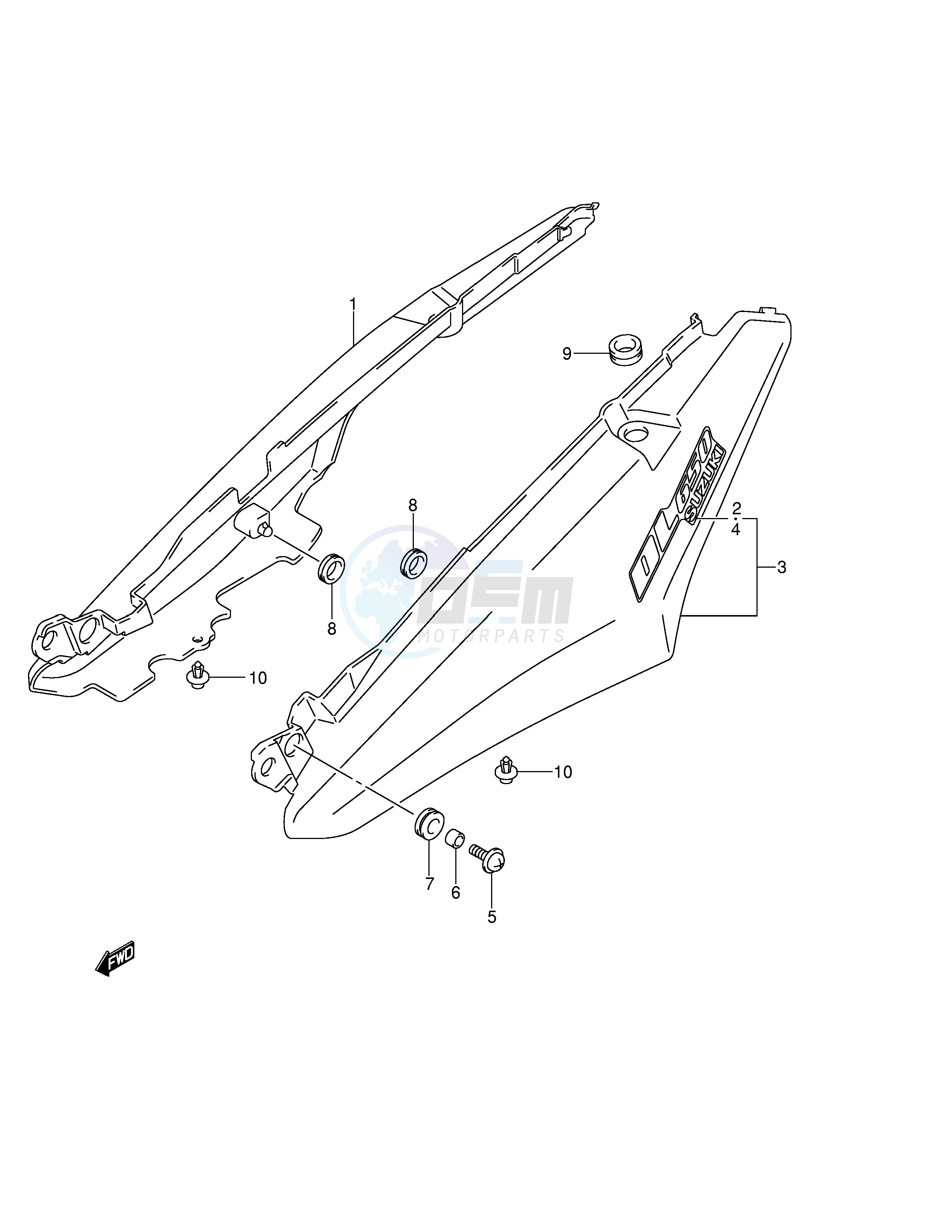 SEAT TAIL COVER (MODEL K4) blueprint