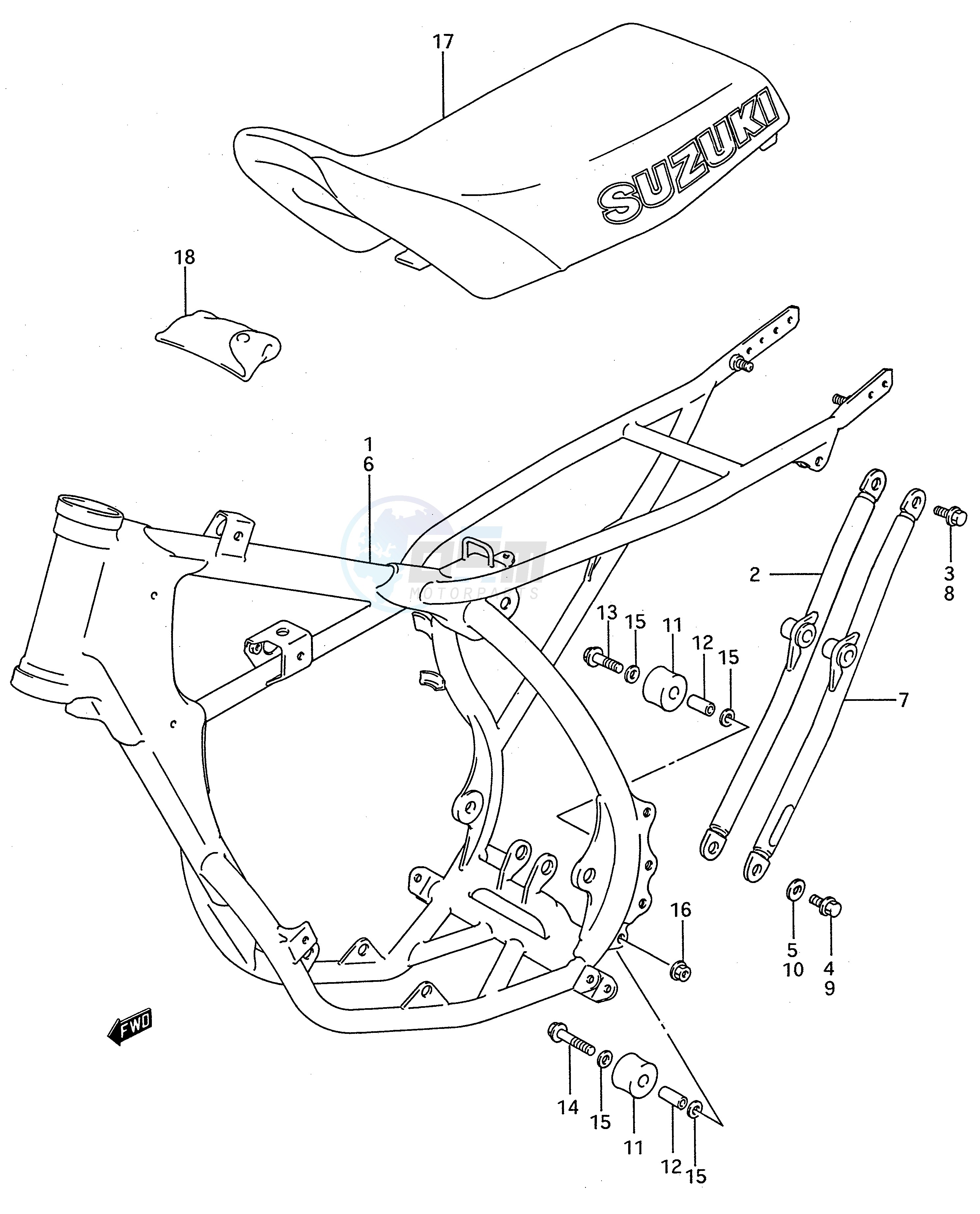 FRAME - SEAT (MODEL H J K L) blueprint