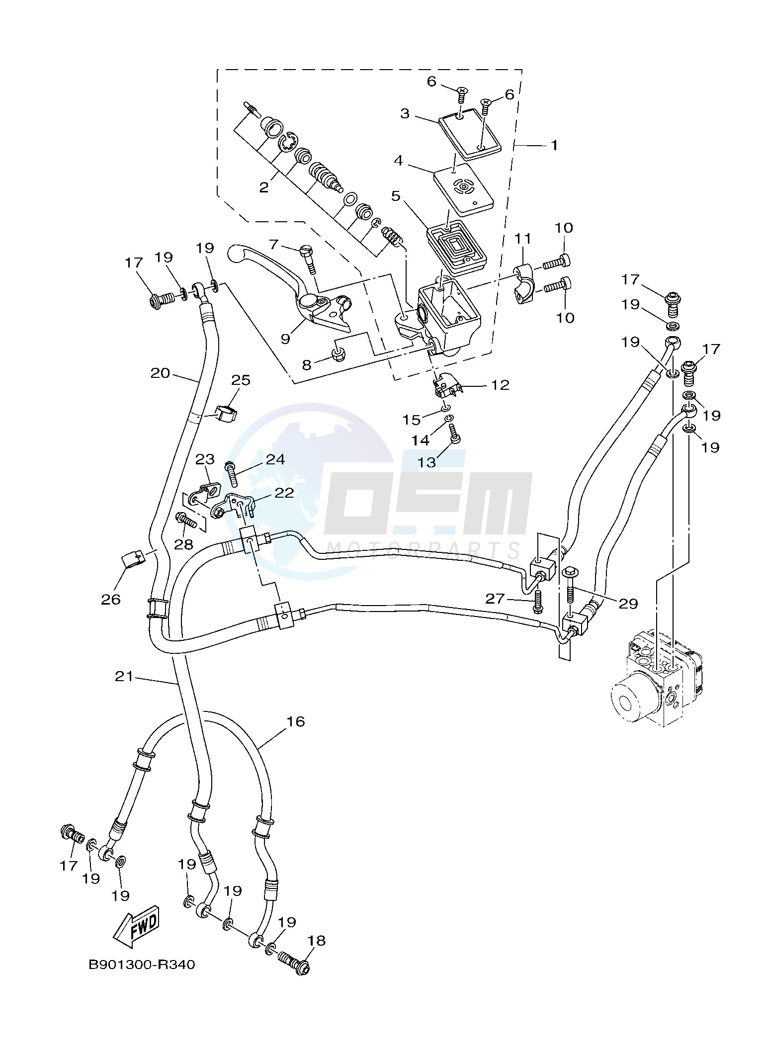 FRONT MASTER CYLINDER image