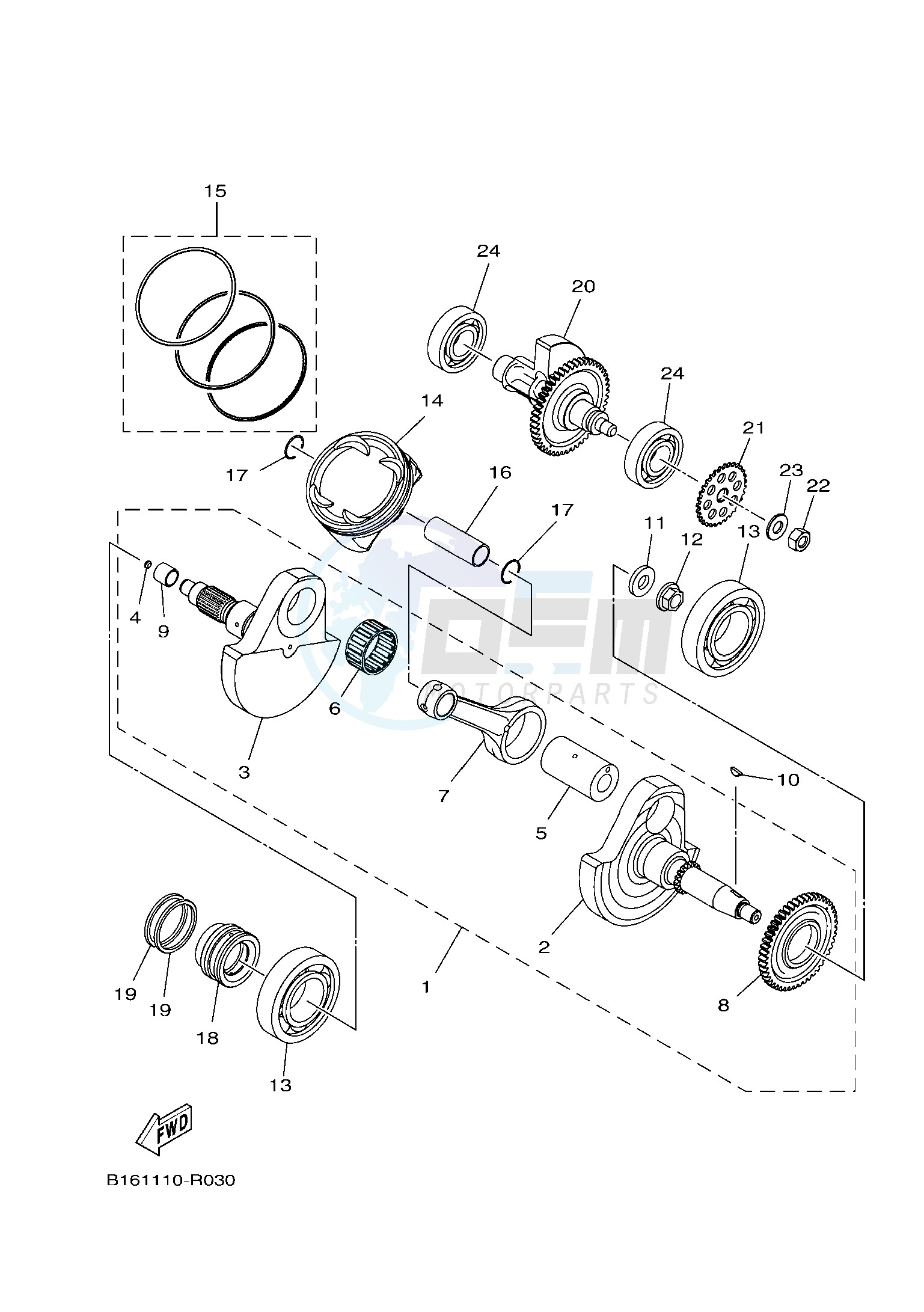 CRANKSHAFT & PISTON image