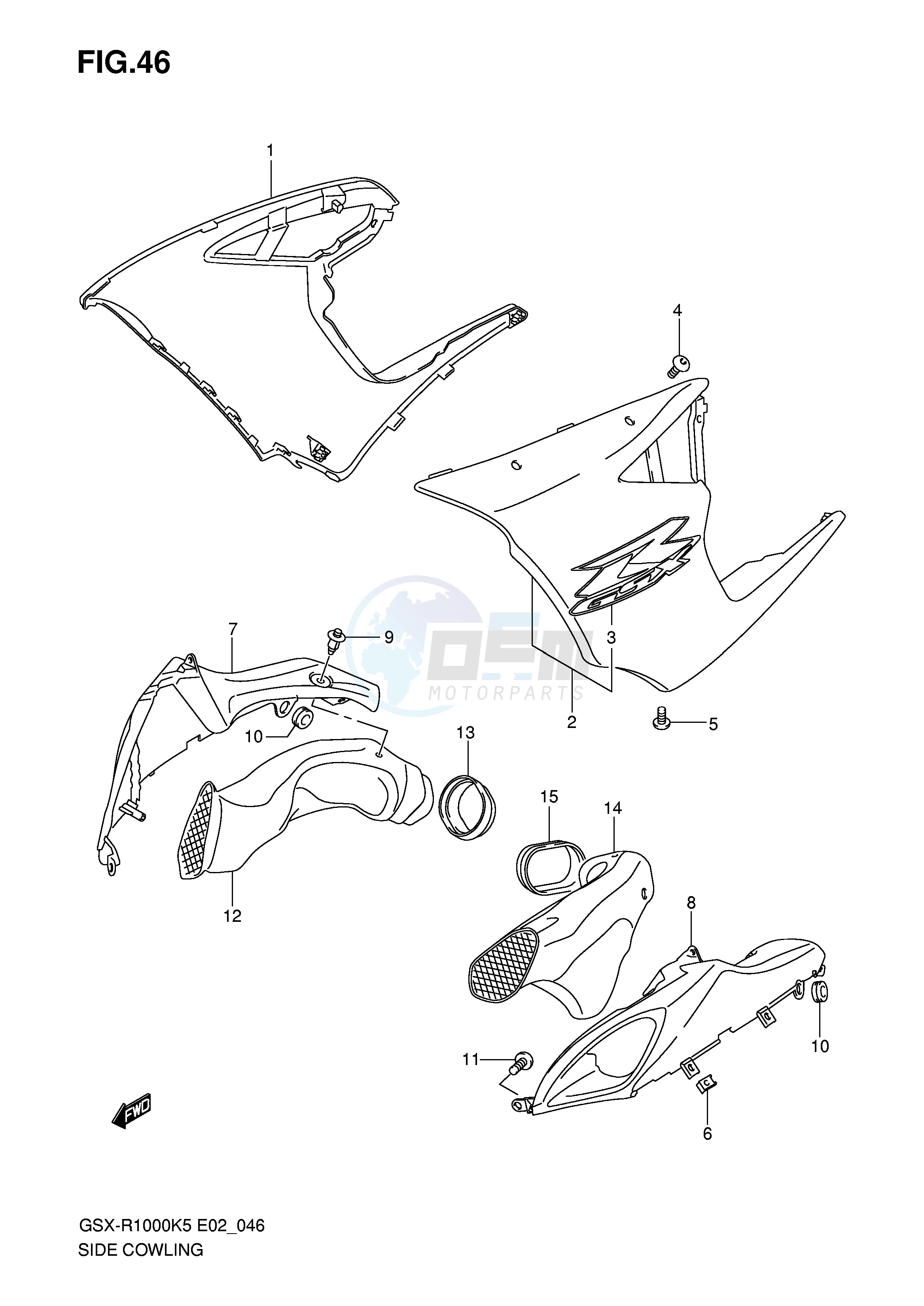SIDE COWLING (MODEL K5) blueprint