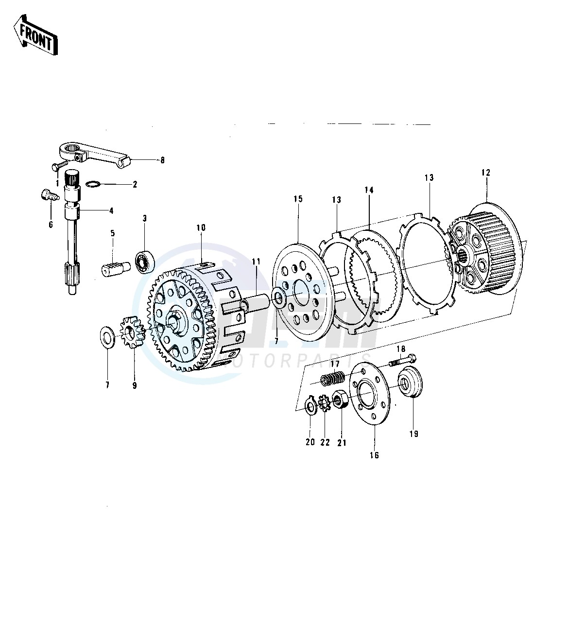 CLUTCH -- 74 KX 450- - image