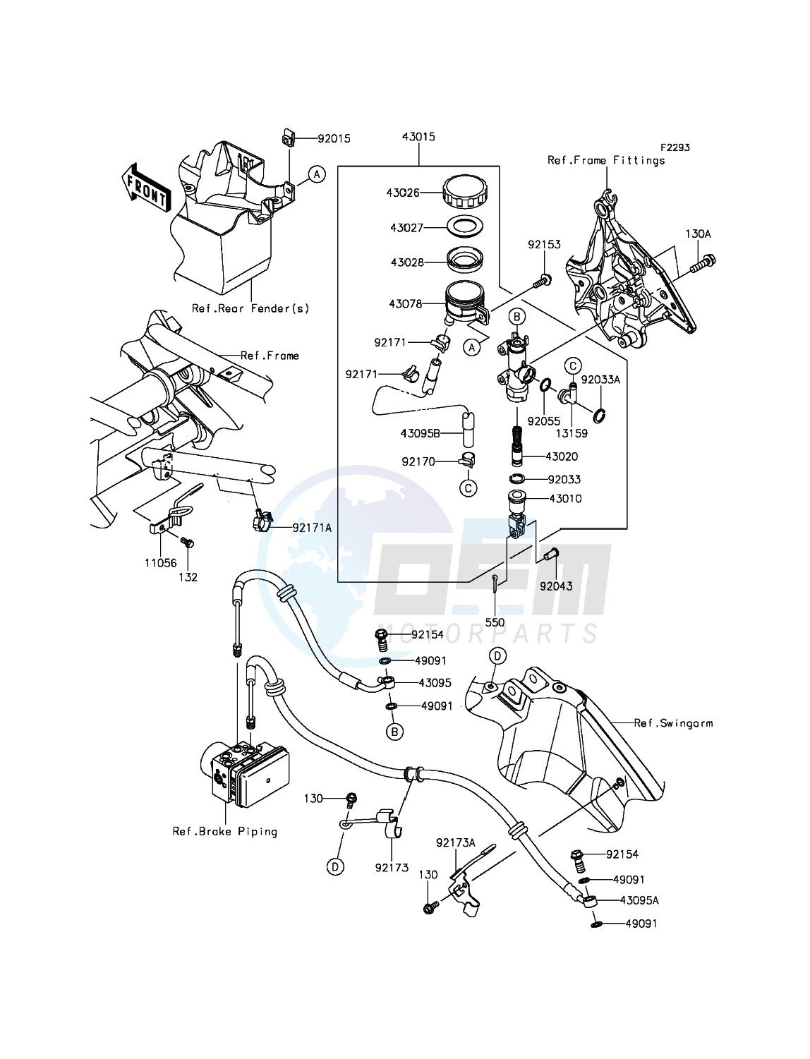 Rear Master Cylinder blueprint