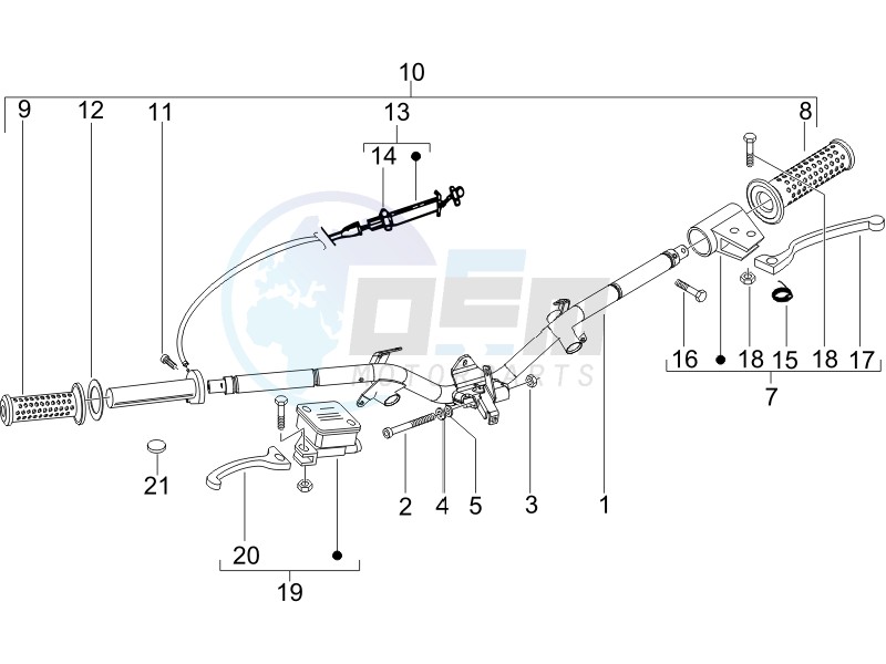 Handlebars - Master cilinder blueprint